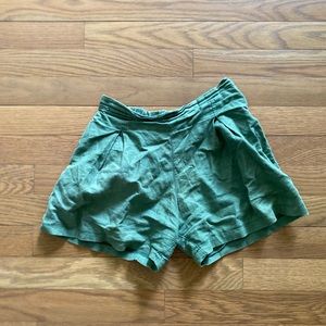 Green Mabo girls Shorts. Linen/cotton blend. Price firm.